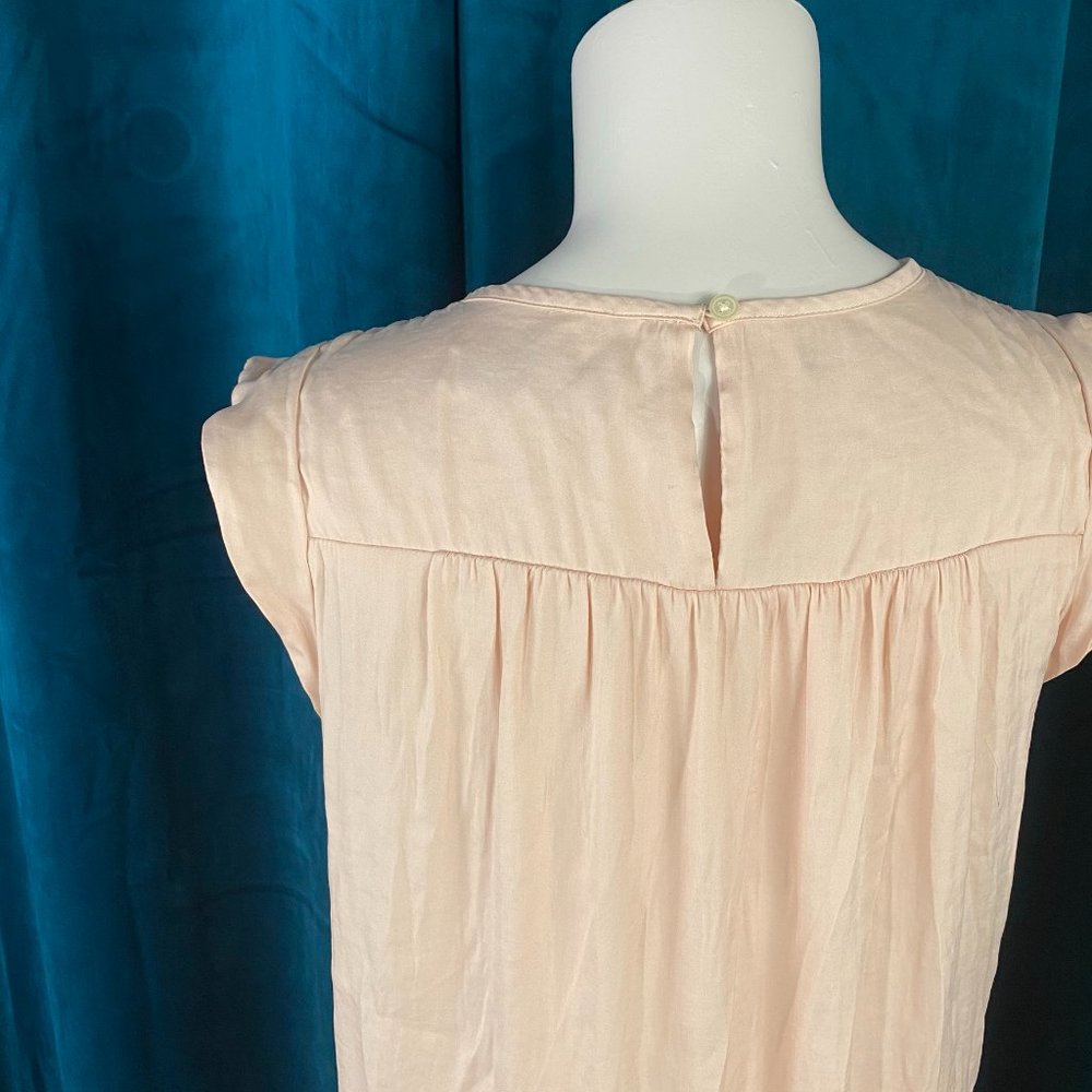 Loft Sleeveless Ruffle Top Blouse Pink - Picture 4 of 6